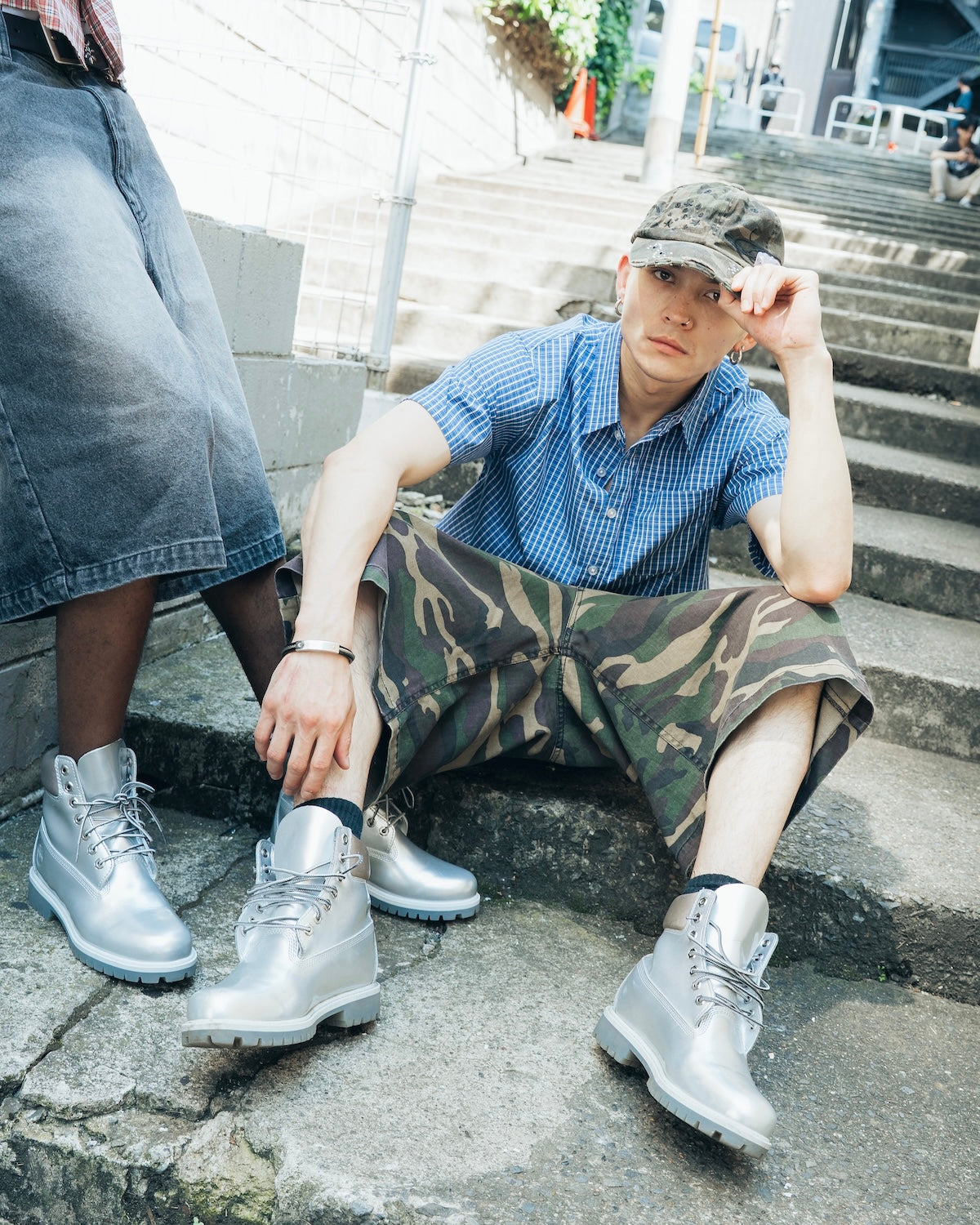Studded Script Cap
