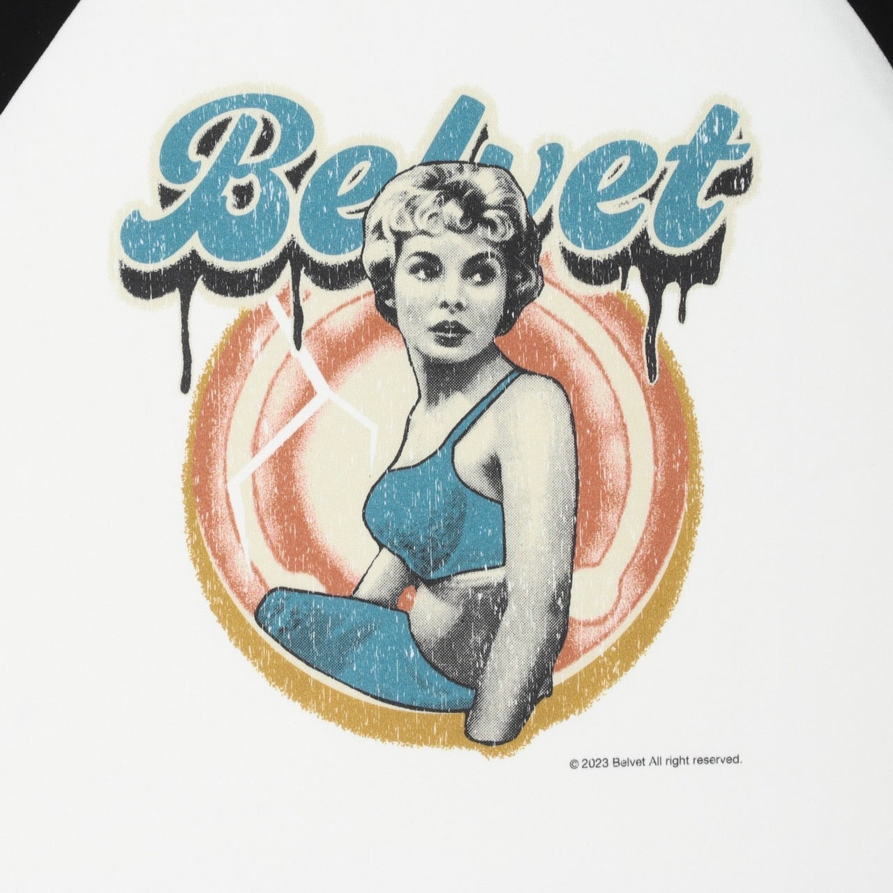 Retro girl designed raglan sleeve free