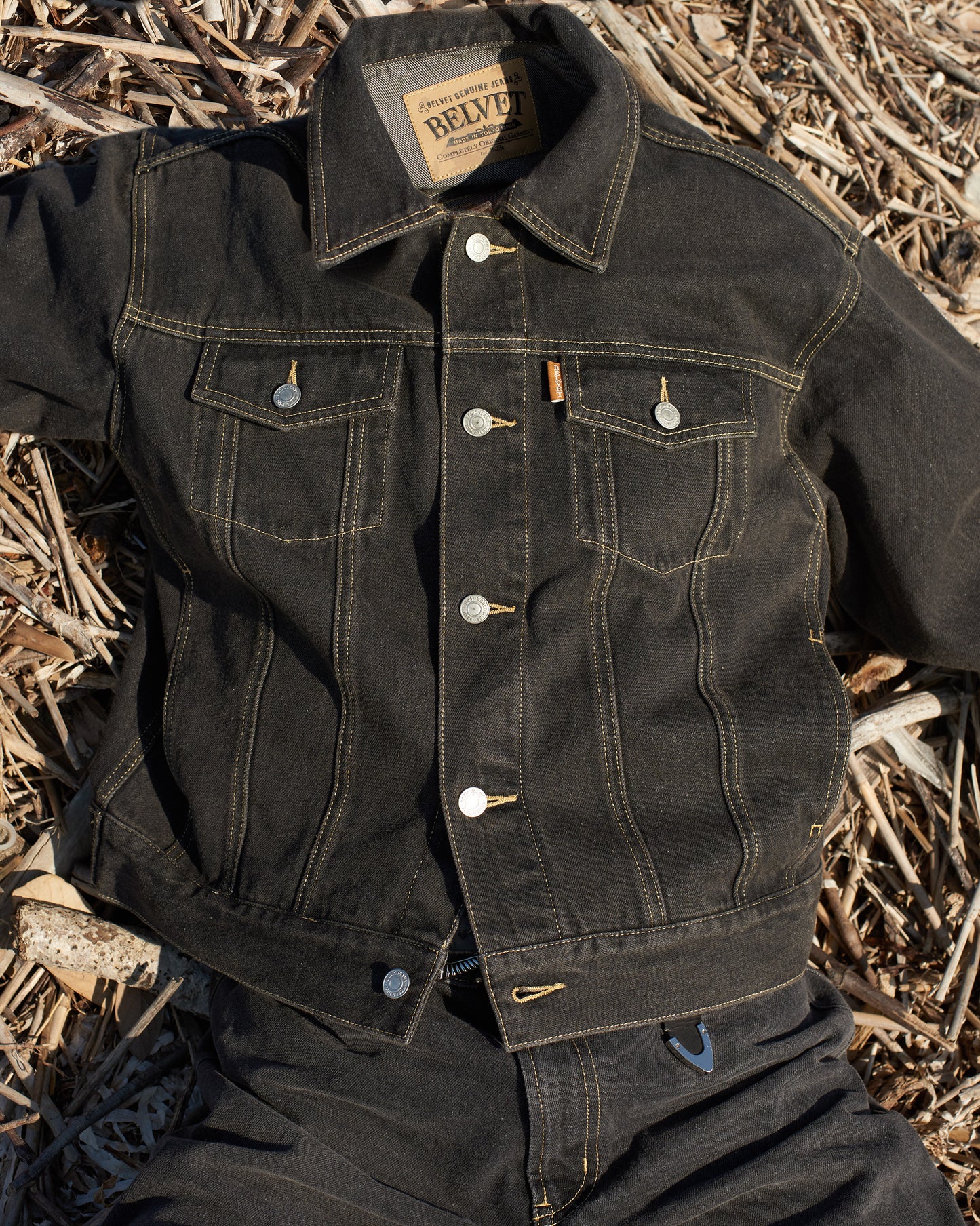 Washed Black Denim Set up / Jacket