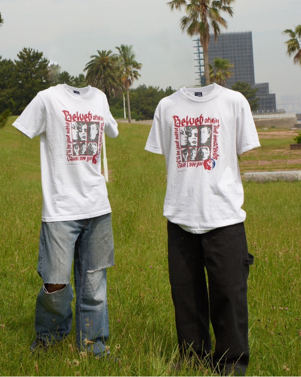 Person in a frame tee