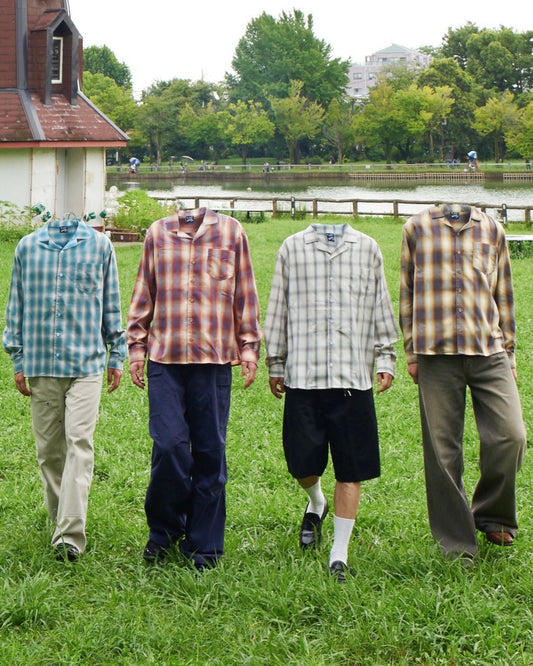 4colors ombre check shirt