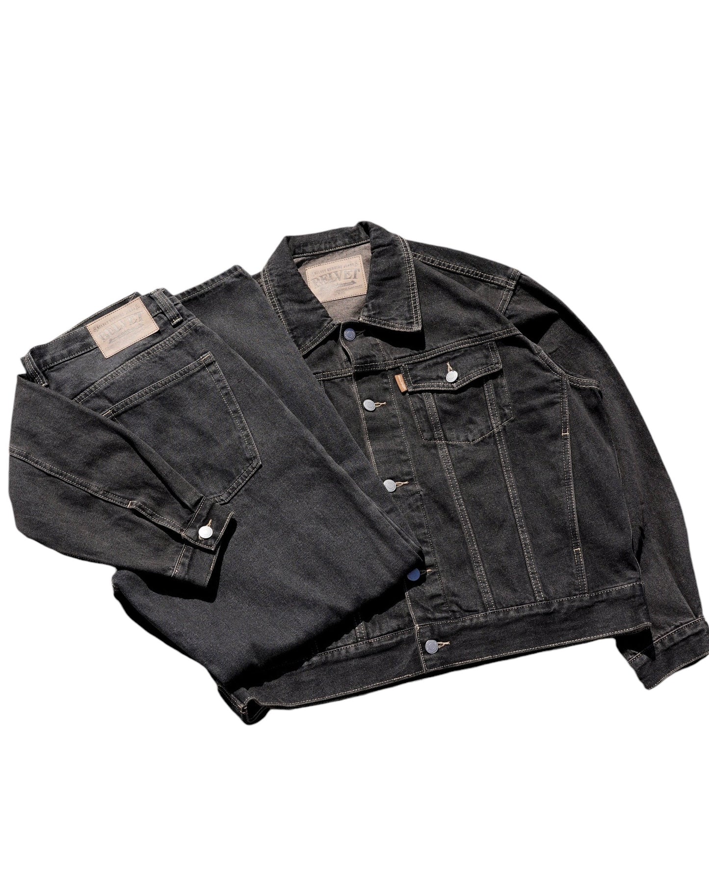 Washed Black Denim Set up / Jacket
