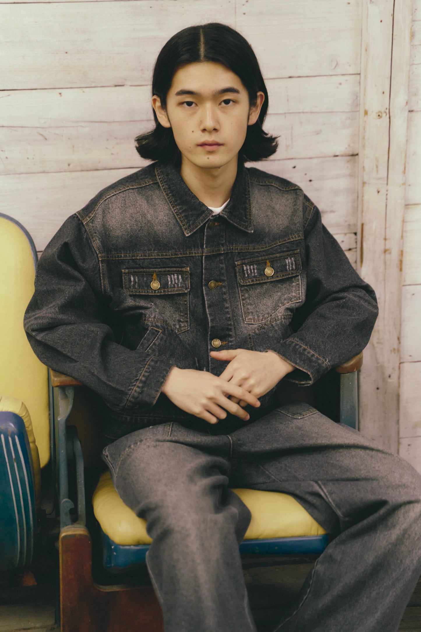 Damaged denim jacket