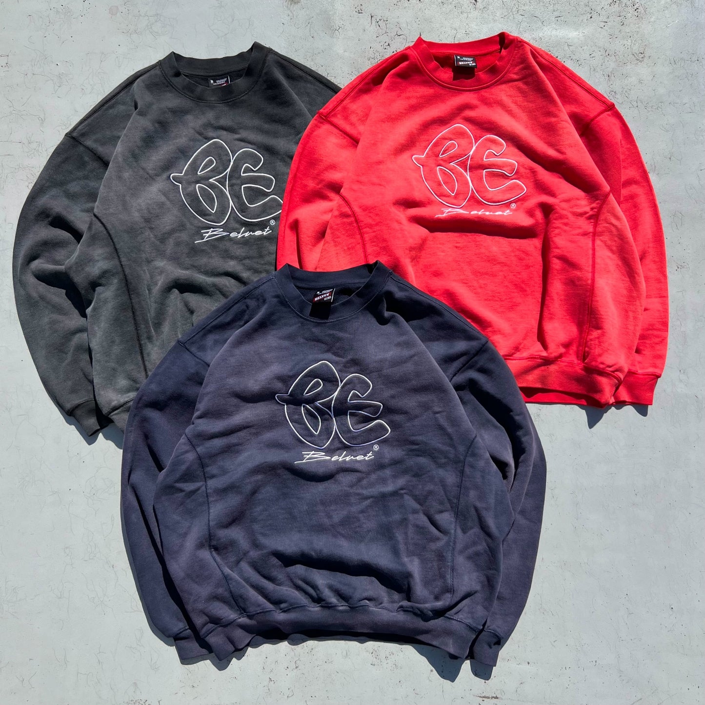 16.2oz BE logo stitch sweat free