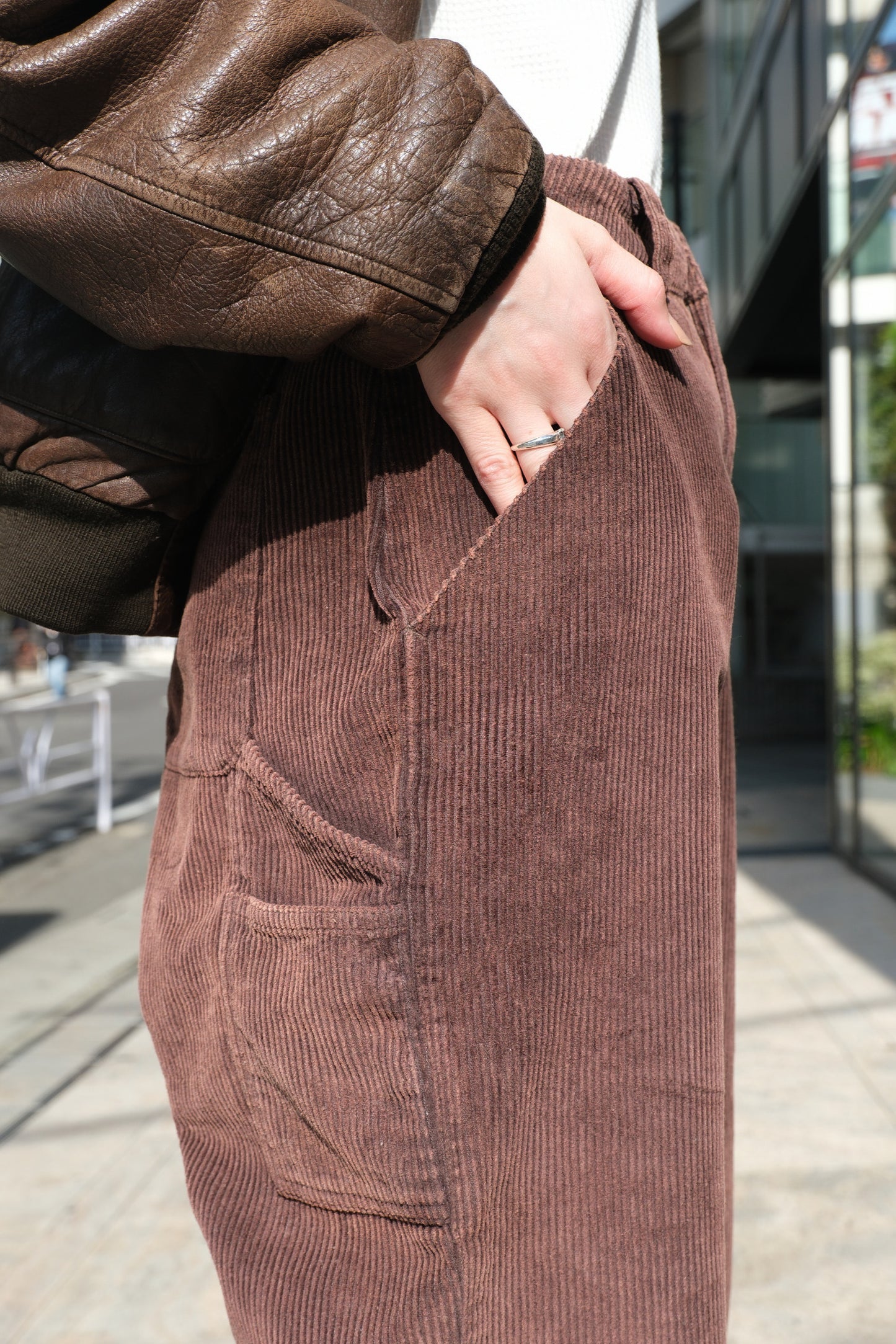 Corduroy washed painter pants