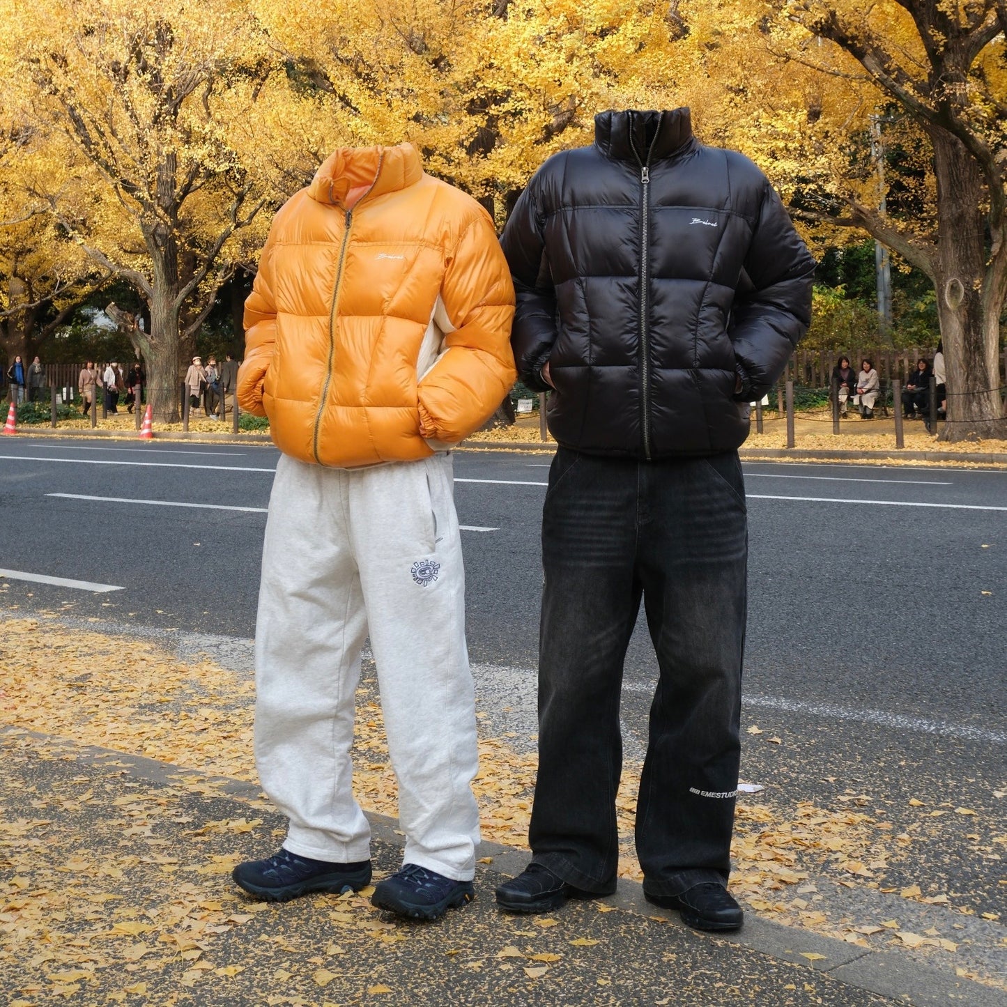 Two-Tone Panel Puffer Jacket free
