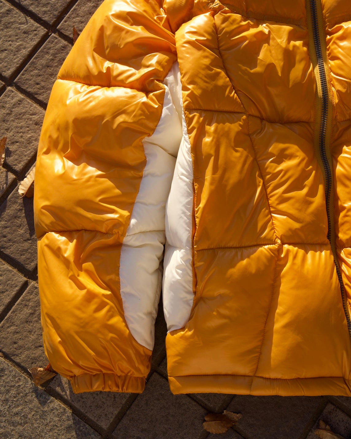 Two-Tone Panel Puffer Jacket