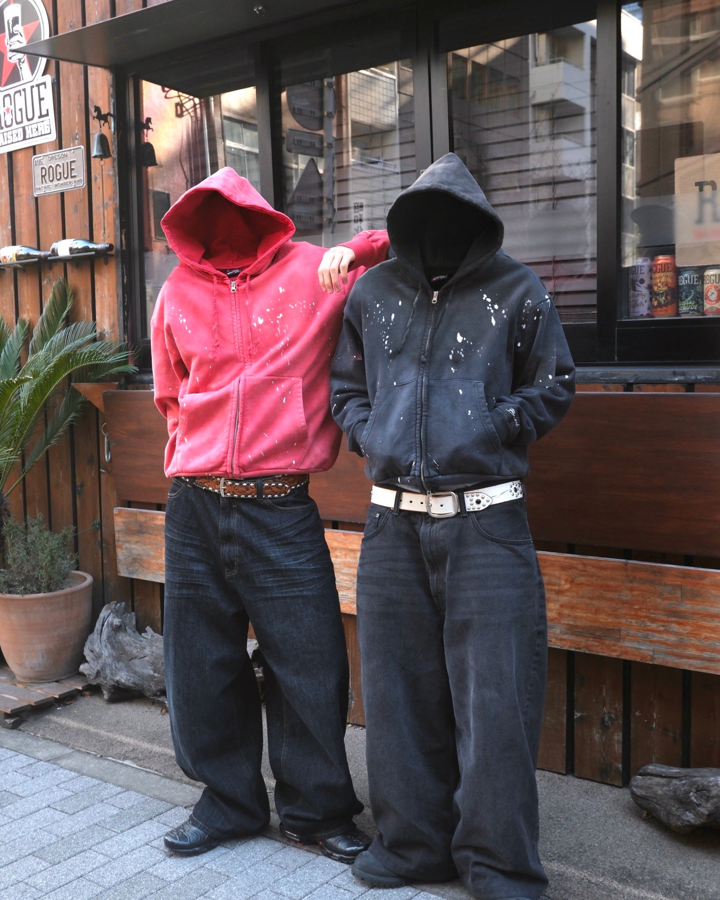 14.8oz Painted Crop Zip Hoodie