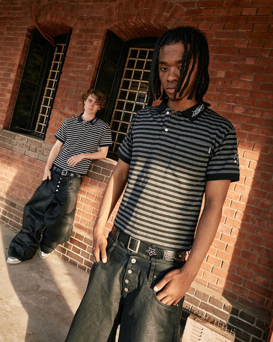 Fine Stripe Polo Shirt