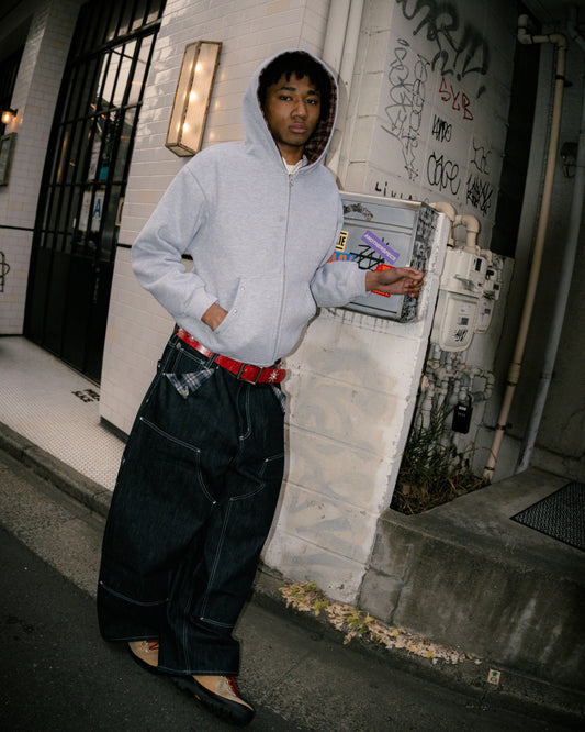 Reversible Check Lined Hoodie