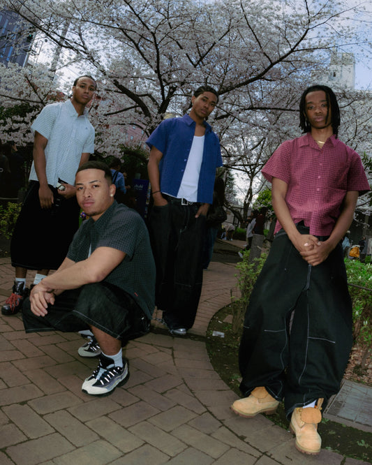 Cropped checkered shirt