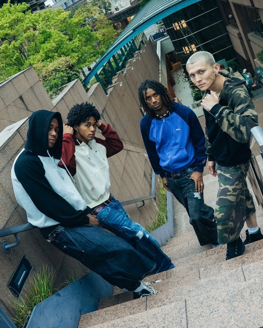 Two-Tone Thermal Zip Hoodie