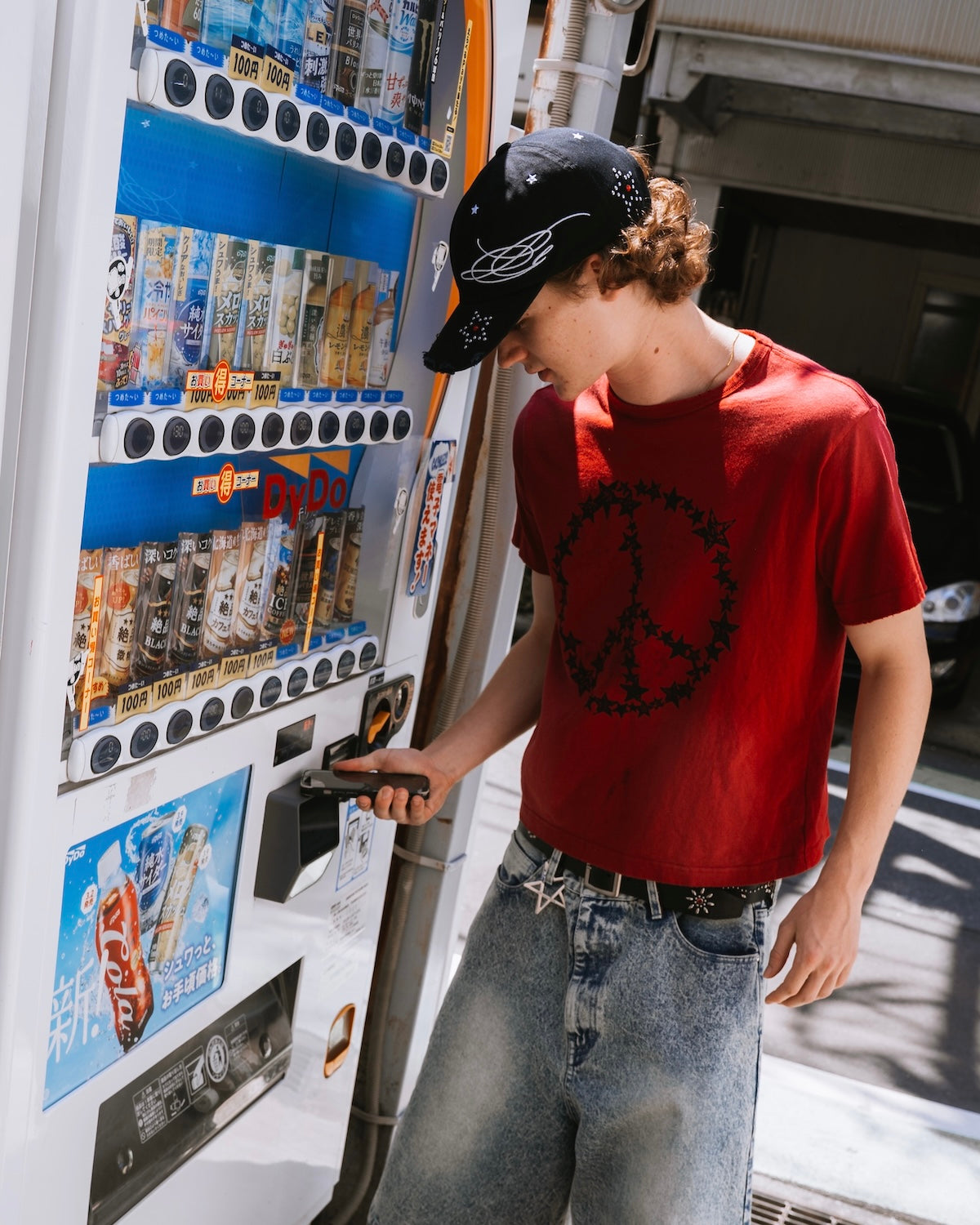 Studded Script Cap