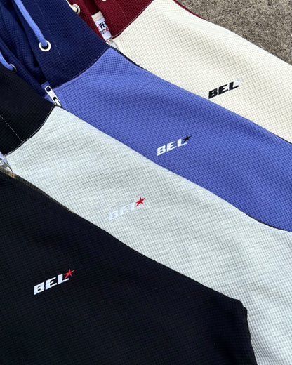 Two-Tone Thermal Zip Hoodie