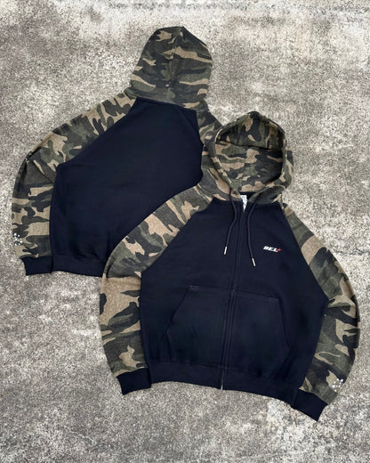 Two-Tone Thermal Zip Hoodie
