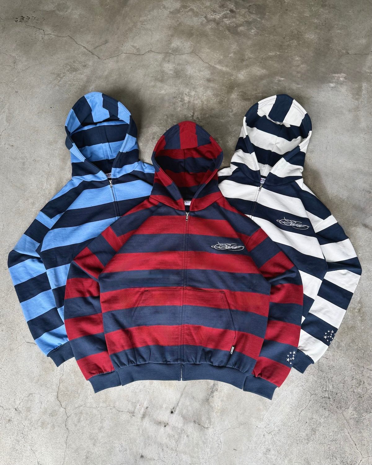 Heavy Border Zip Hoodie