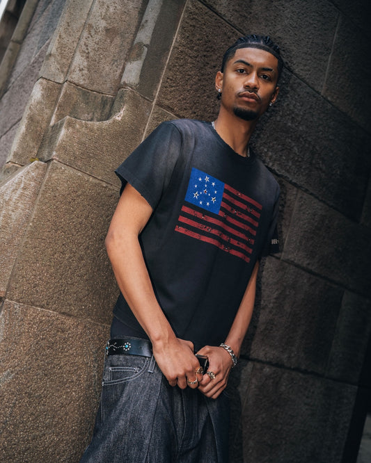 Rhinestone Flag Tee