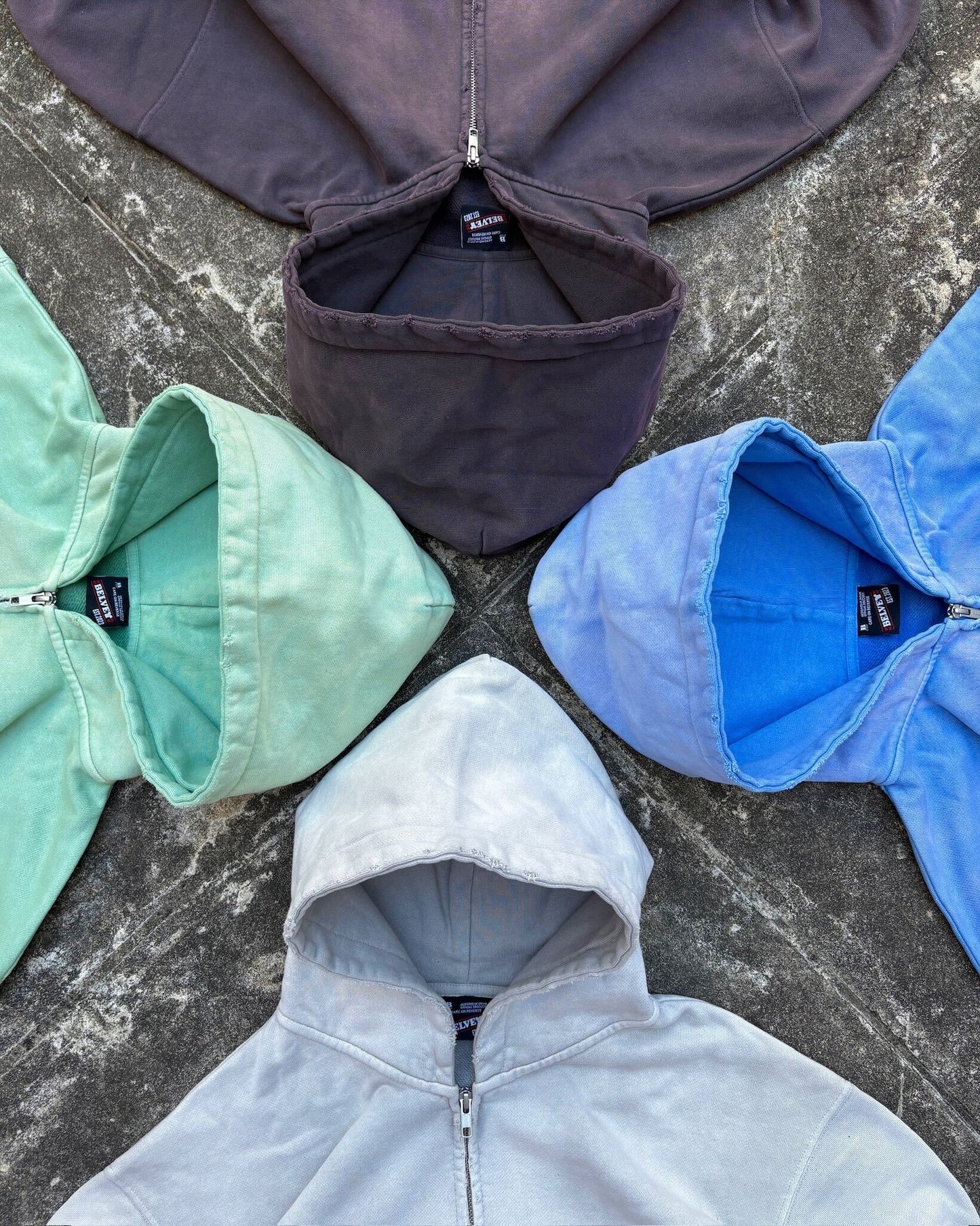 Distressed Pigment Zip Hoodie free