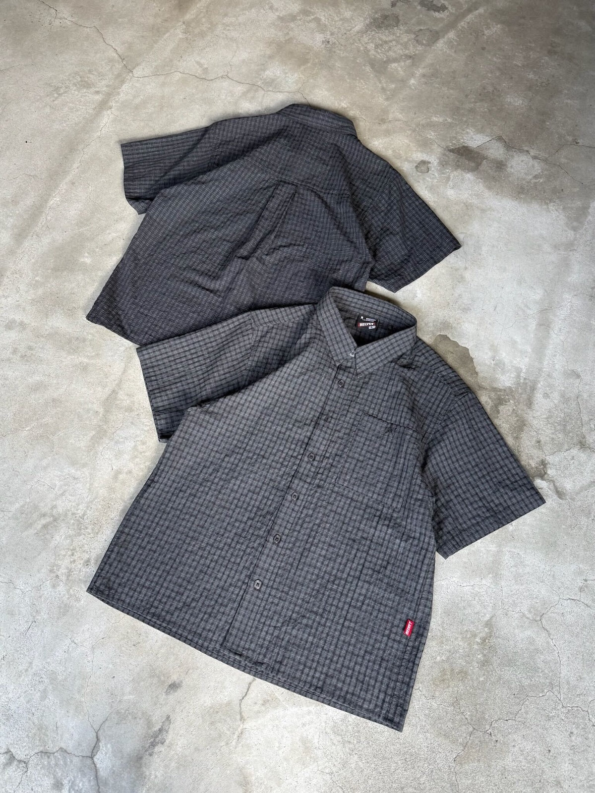 BELVET Cropped checkered shirt ピンク　M Cropped checkered shirt – BELVET