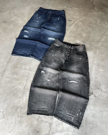Eroded Baggy Denim
