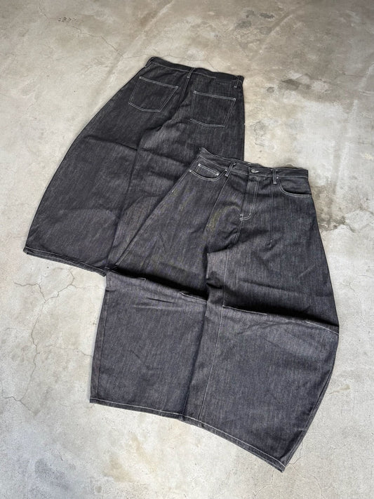 Pleated Wide-Leg Baggy Pants