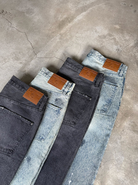 Washed Faded Denim