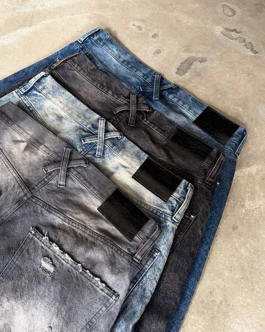 Heavy Distressed Baggy Denim