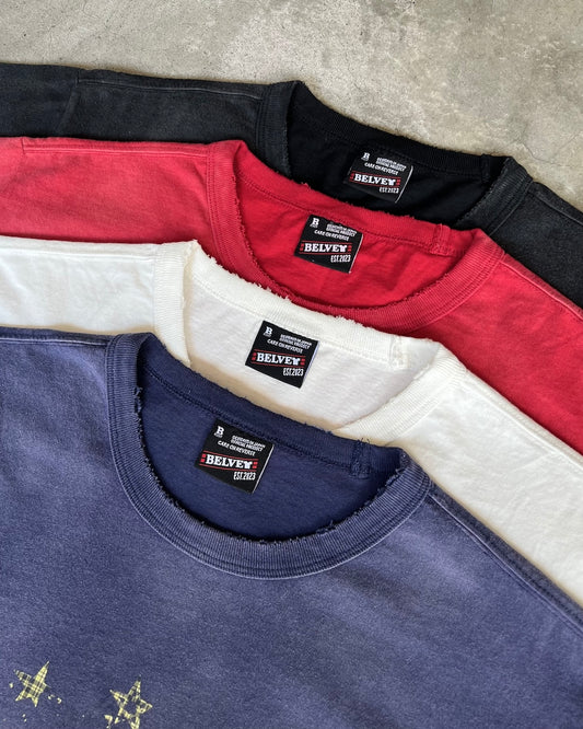 Faded Star Circle Script Tee