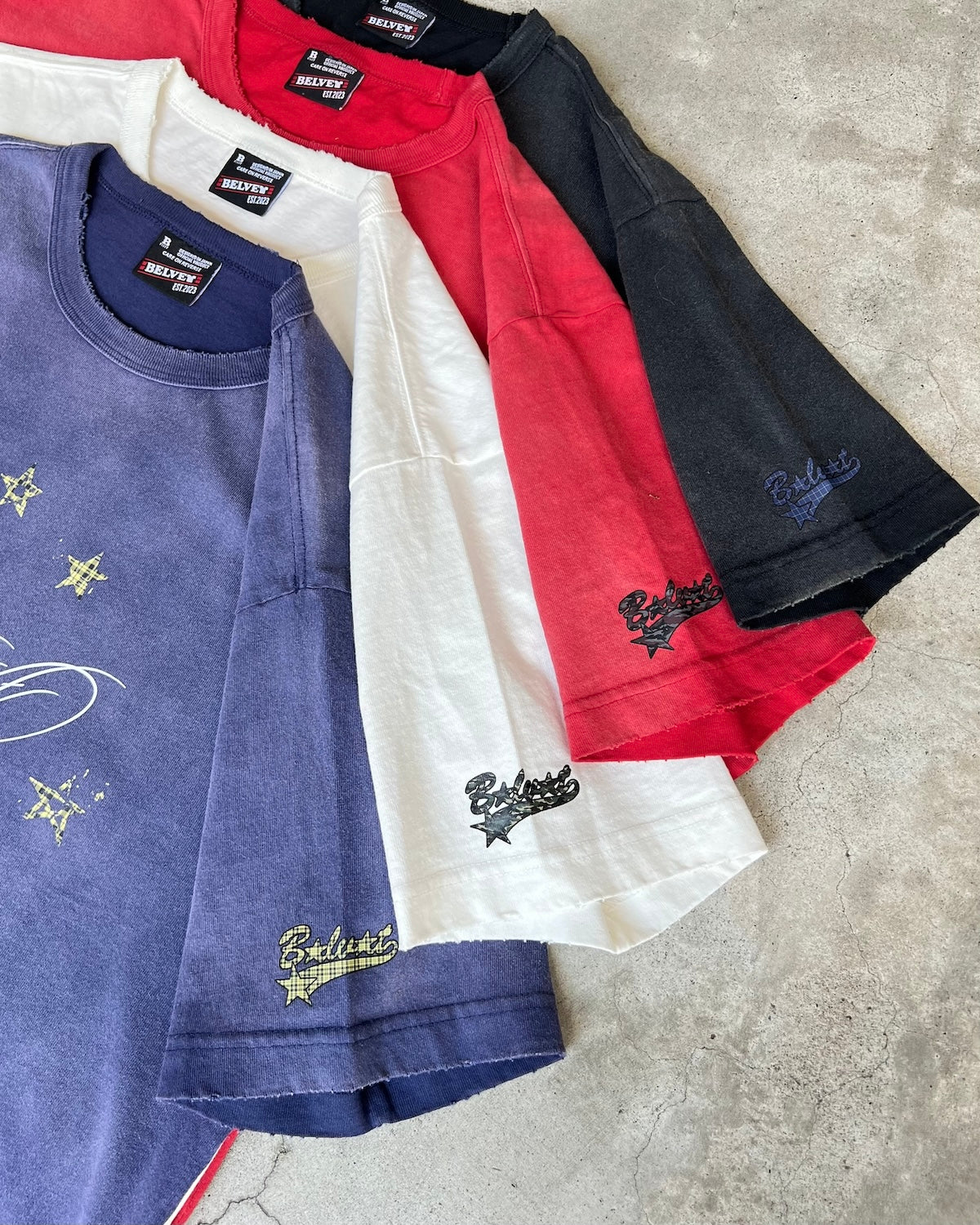 Faded Star Circle Script Tee