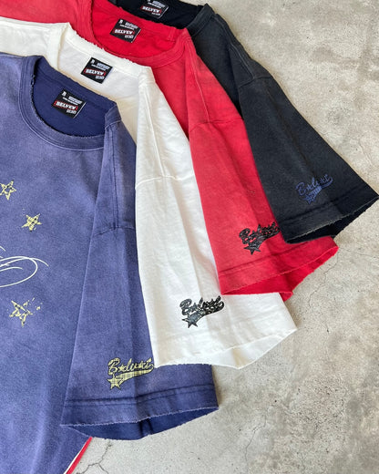 Faded Star Circle Script Tee