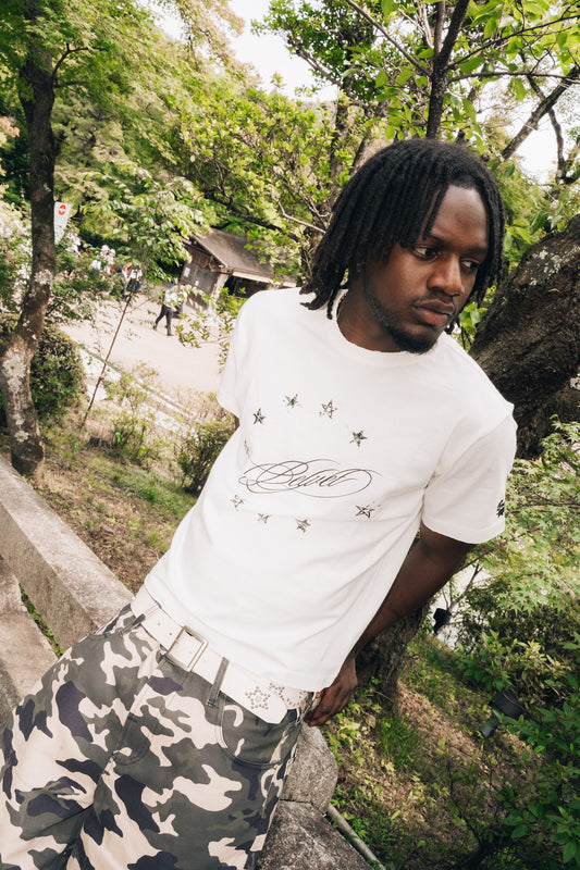 Faded Star Circle Script Tee