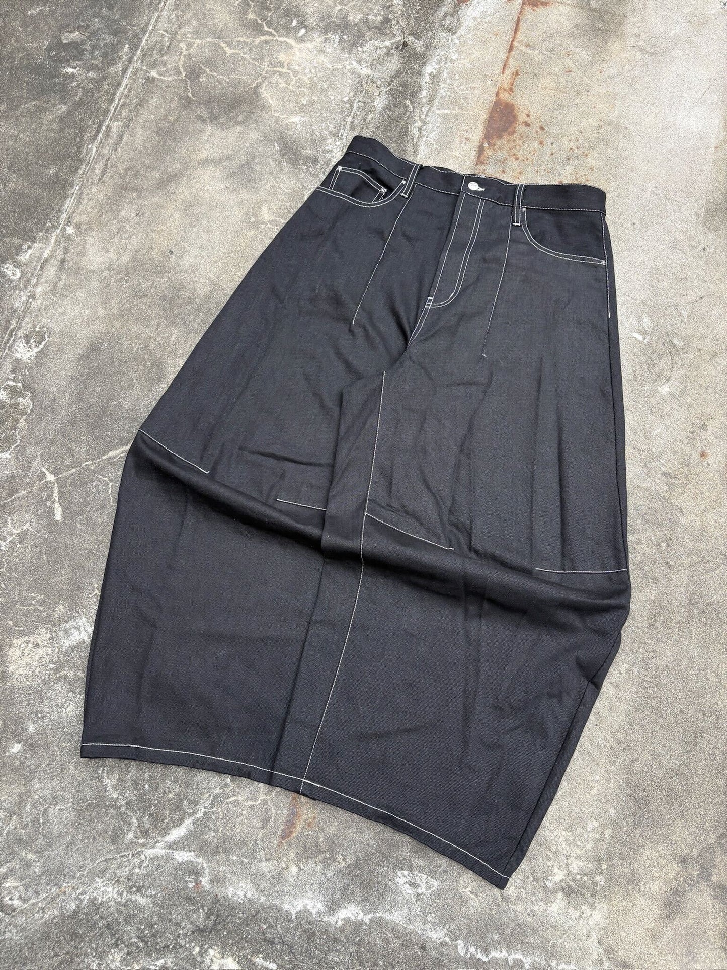 Pleated Wide-Leg Baggy Pants