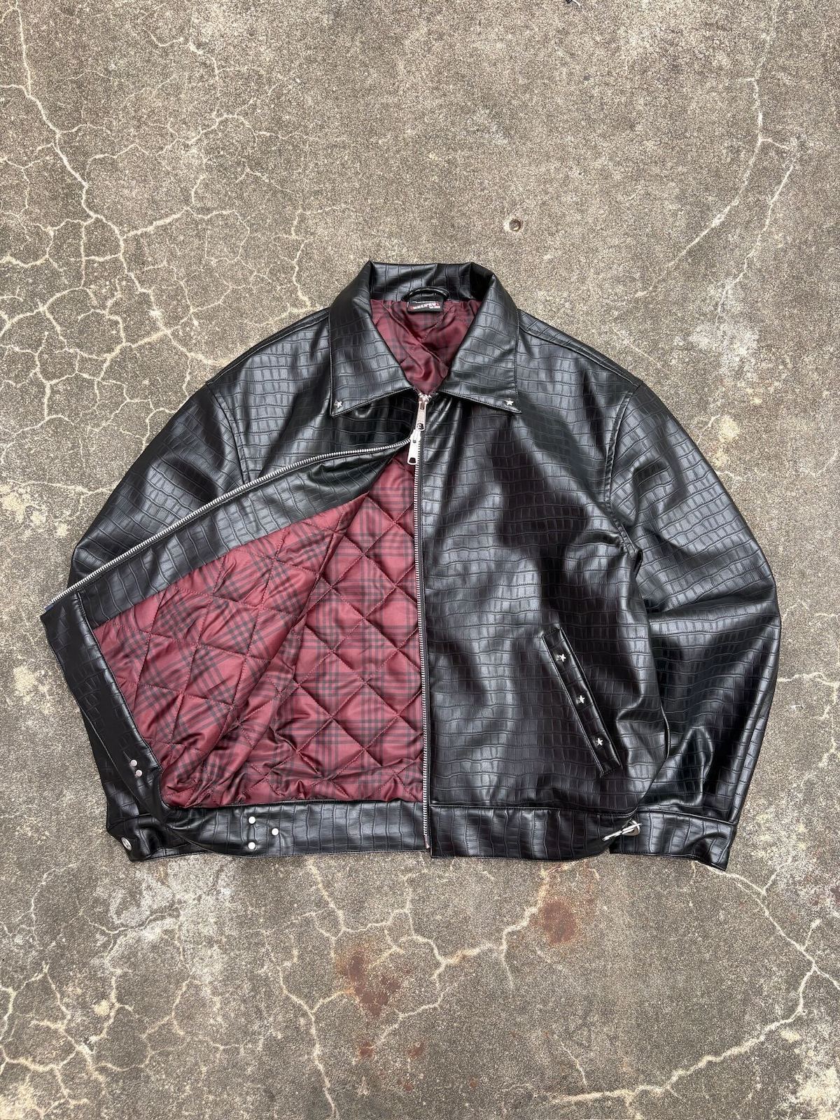 Belvet レザージャケット Croc-Embossed Leather Jacket – BELVET