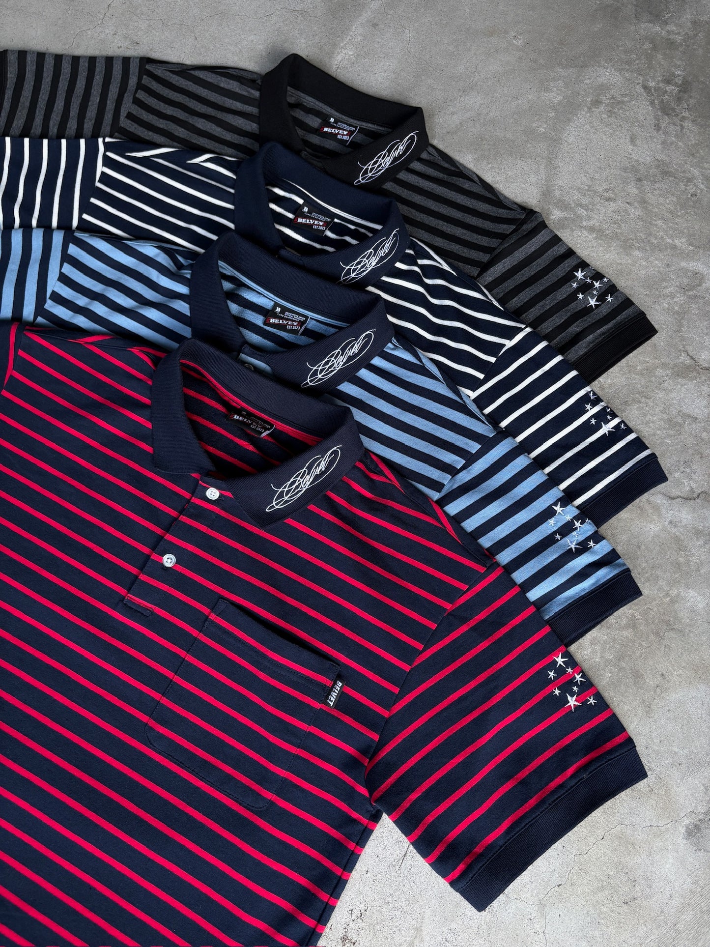 Fine Stripe Polo Shirt