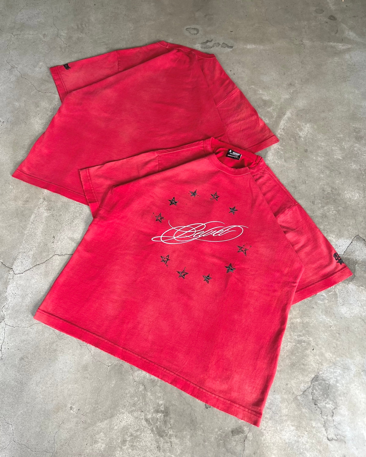 Faded Star Circle Script Tee