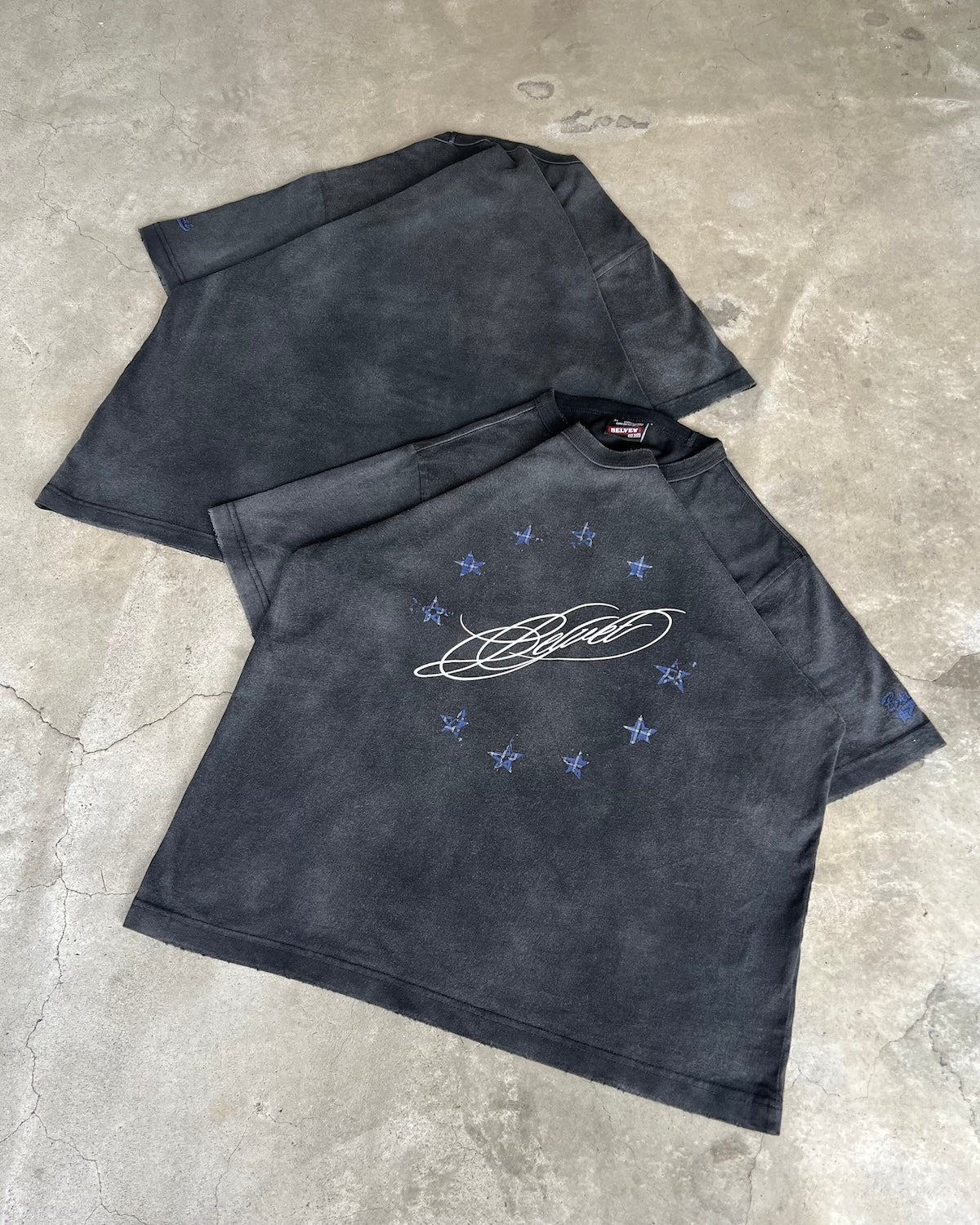 Faded Star Circle Script Tee