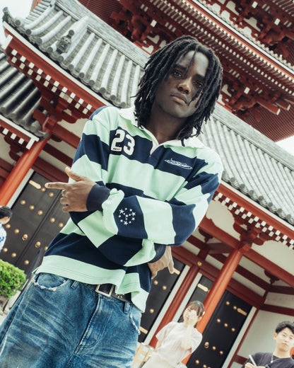 Heavy Stripe L/S Rugby Shirt