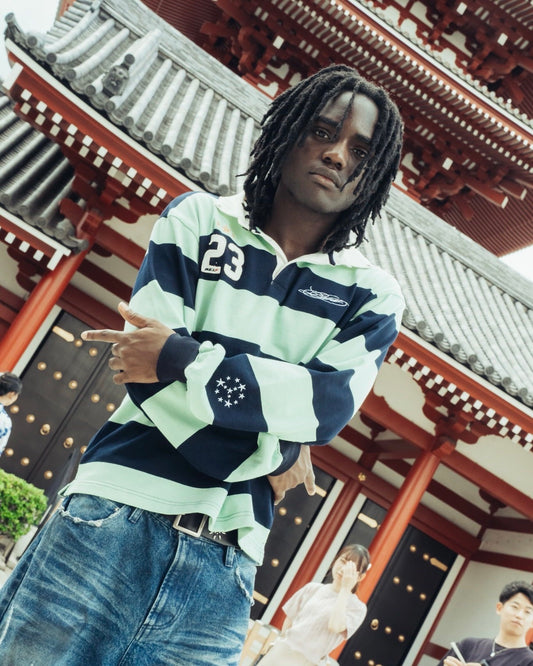 Heavy Stripe L/S Rugby Shirt