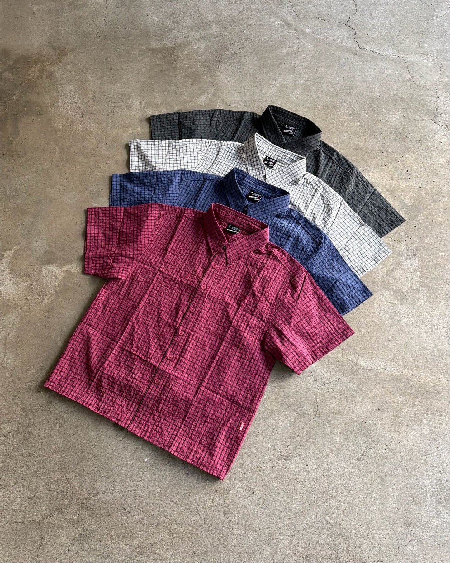 Cropped checkered shirt