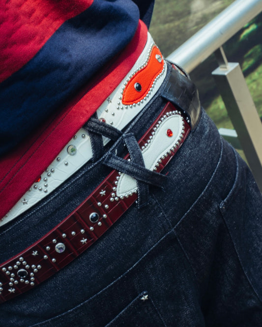 CROCODILE STAR STUDS BELT