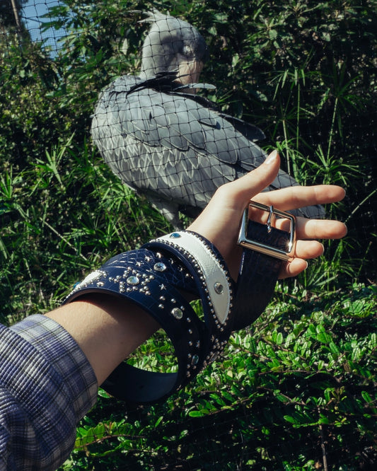 CROCODILE STAR STUDS BELT