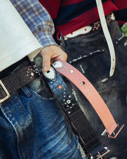 CROCODILE STAR STUDS BELT