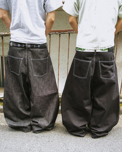 Pleated Wide-Leg Baggy Pants