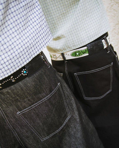 Pleated Wide-Leg Baggy Pants