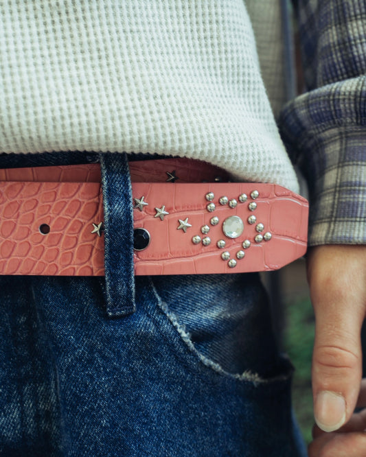 CROCODILE STAR STUDS BELT