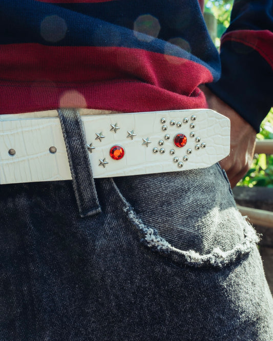 CROCODILE STAR STUDS BELT