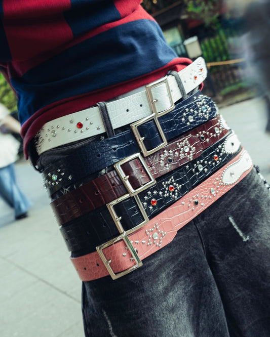 CROCODILE STAR STUDS BELT