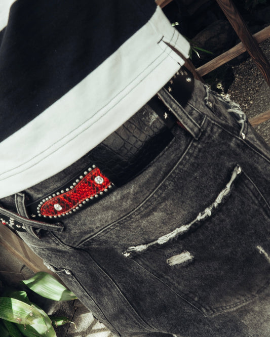 Heavy Distressed Baggy Denim