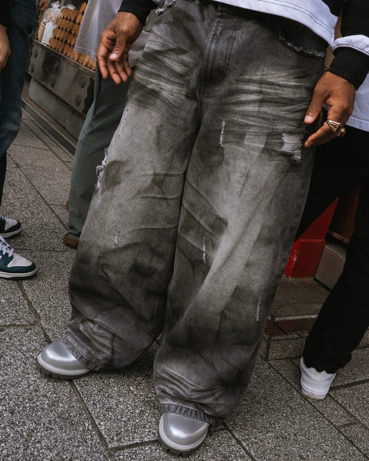 Heavy Distressed Baggy Denim