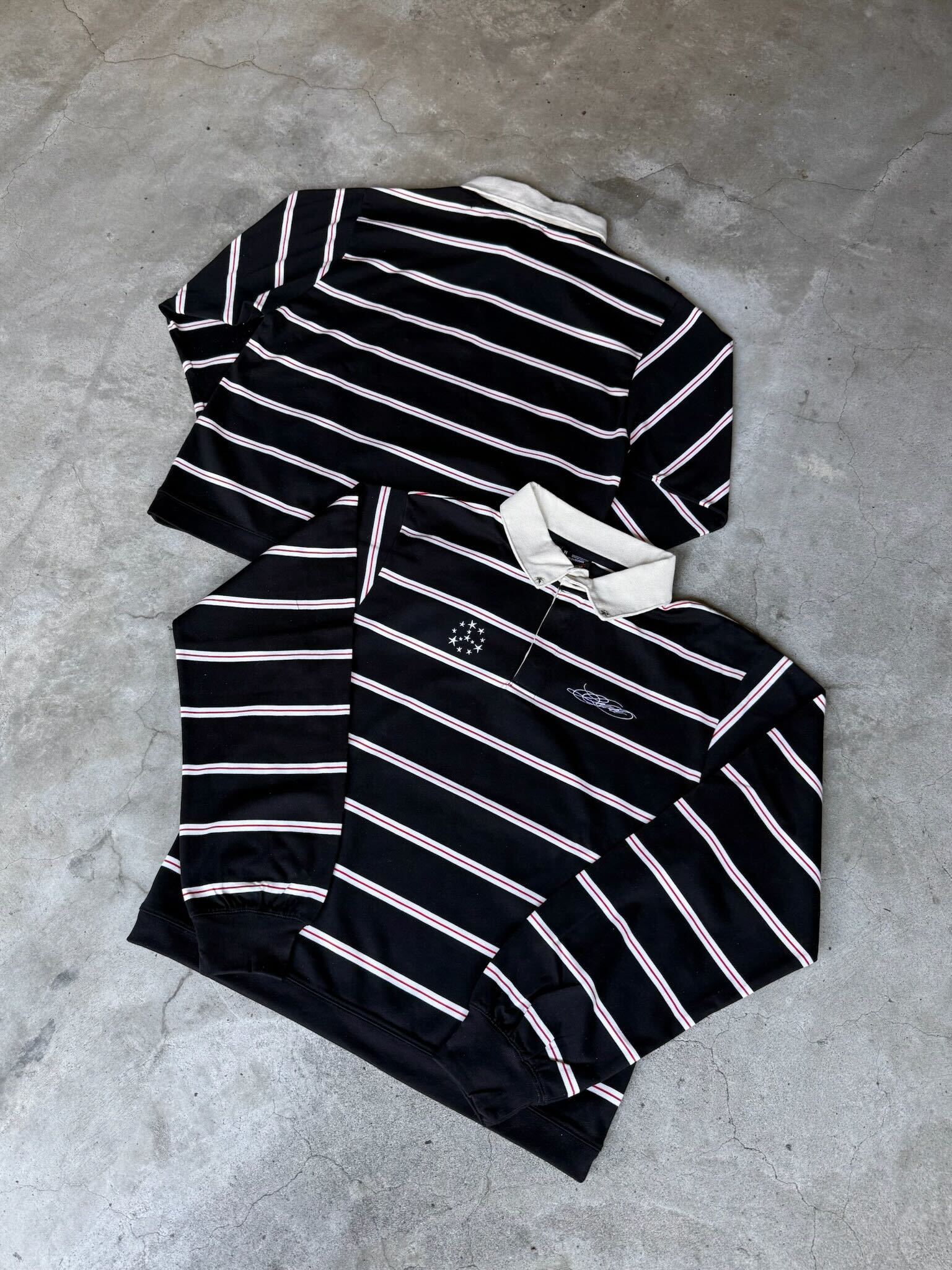 BELVET Striped Rugby Shirt 即完品 CLIMBERS' STRIPED RUGBY SHIRT – The Real McCoy's